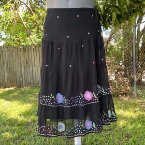 Speed Limit NUC Sheer Embroidered Skirt Sz M NWT